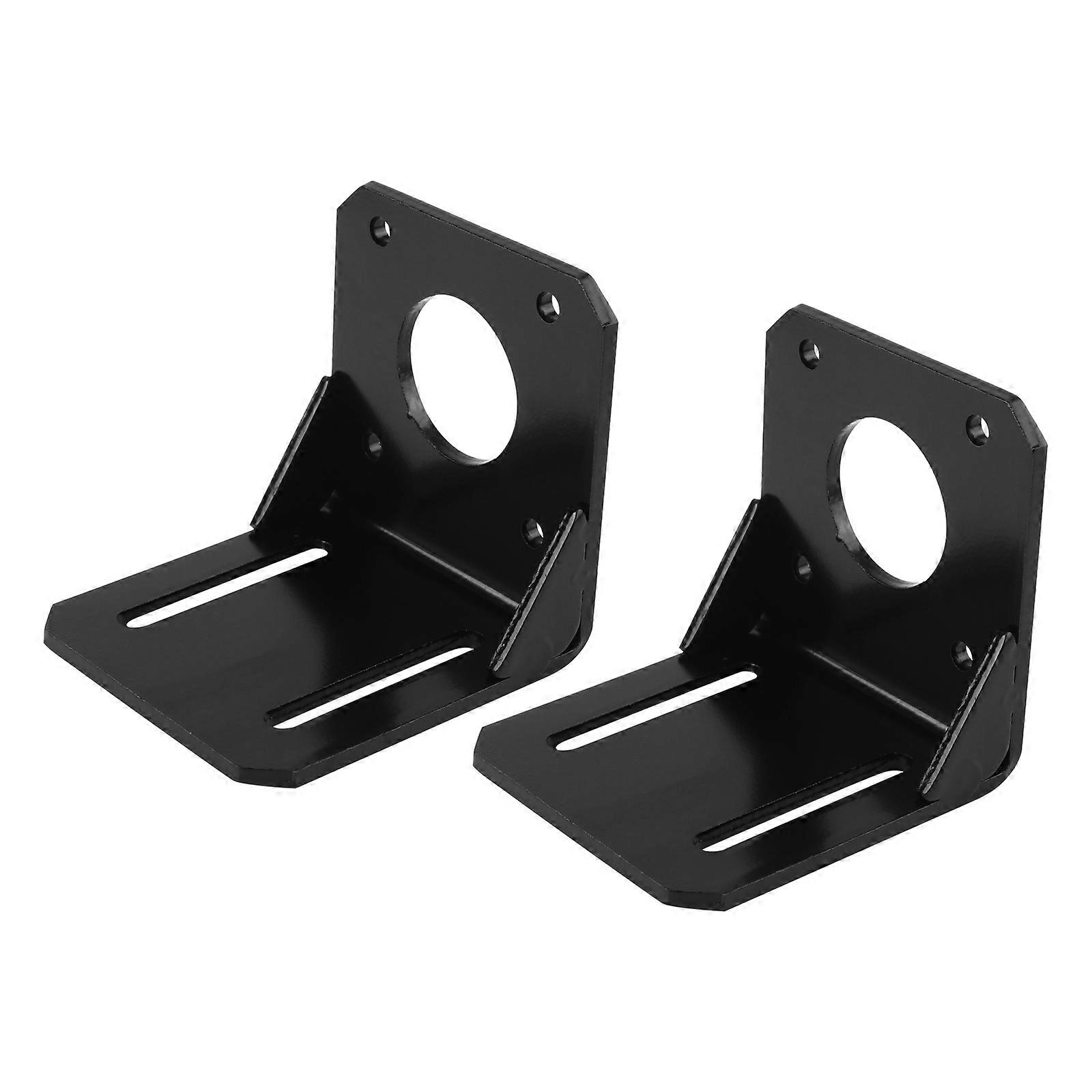 Motor Bracket Stepper Motor Mounting Bracket 3D Printer Motor Holder Bracket Black 5.5X5cm Replacement 2Pcs