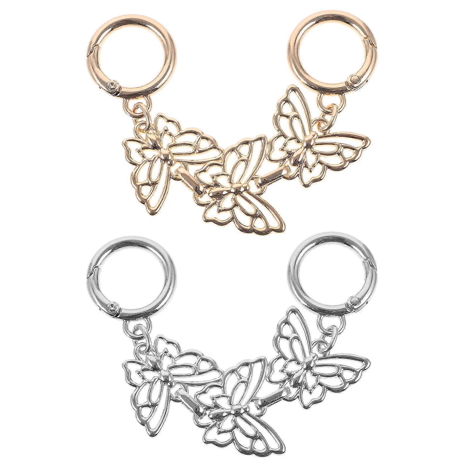 Diy Bag Chain Bag Decorative Chain Shoulder Bag Fashionable Assorted Color 13.00X2.20X0.30cm Zinc Alloy Replacement 2Pcs