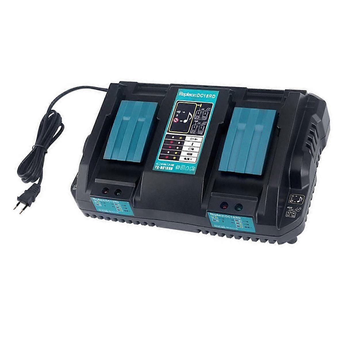 EU Plug 7.2V-18V 4A Li-Ion Fast Battery Charger with Usb Port for Bl1415, 1815, 1830, 1840, 1850,18