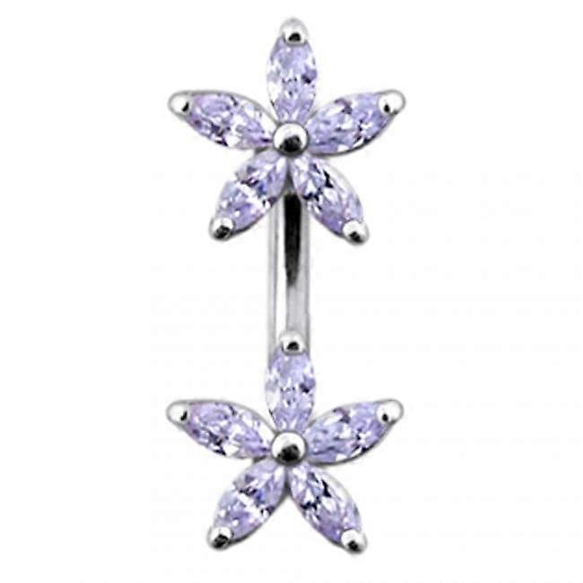 Jewelled μαργαρίτες νωτιαίο δαχτυλίδι αφαλού