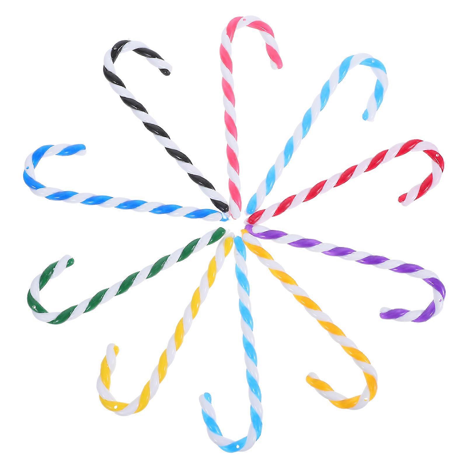a refined and engaging product description based on your input:
**10 pcs Colorful Cane Pendant Decorations – Festive Tree Hanging Ornaments for