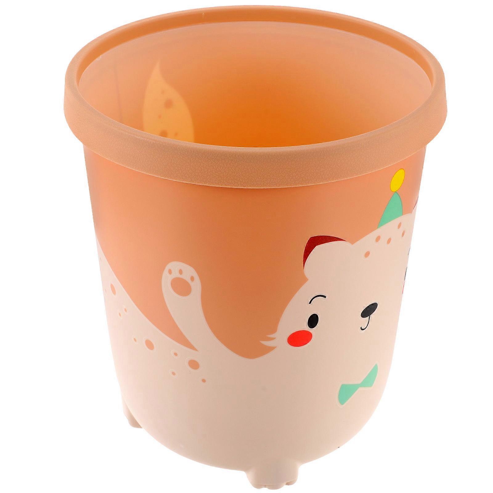 Office Trash Can Large Capacity Garbage Can For Home Supplies Pink 25x21.5x21.5cm Waste Collection 1Pack