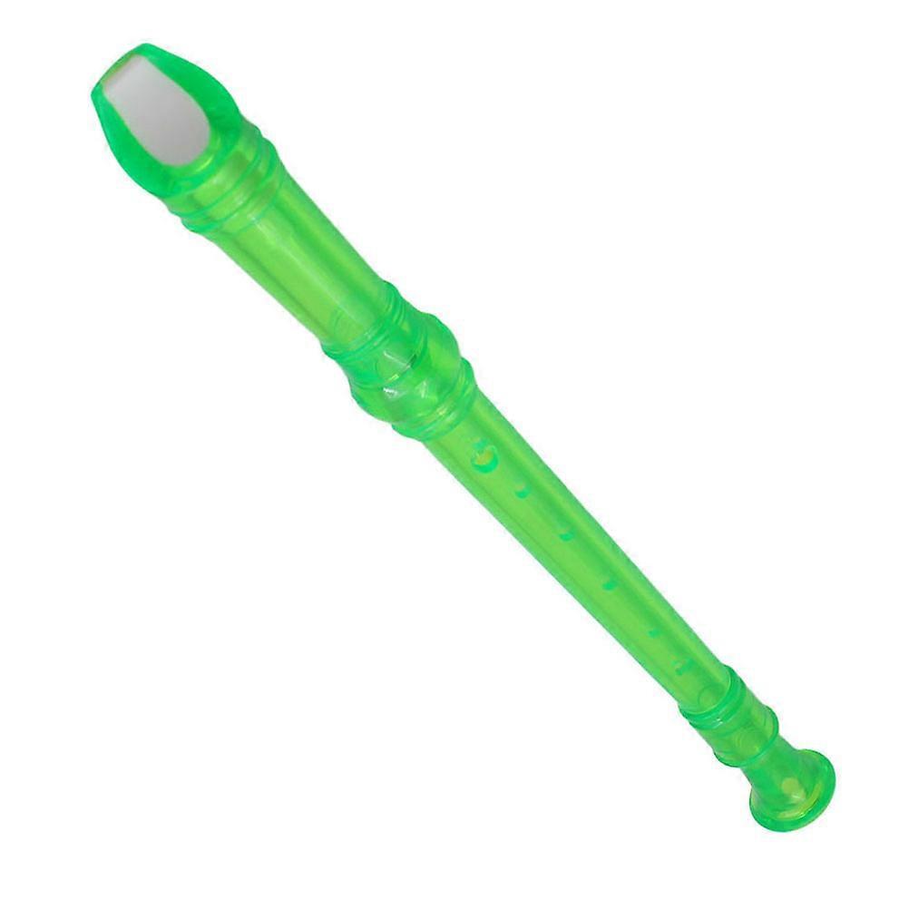 Plastic Play Flute Soprano Recorder For Learning Instruments Green 32.90X3.00X3.00CM 1Pcs