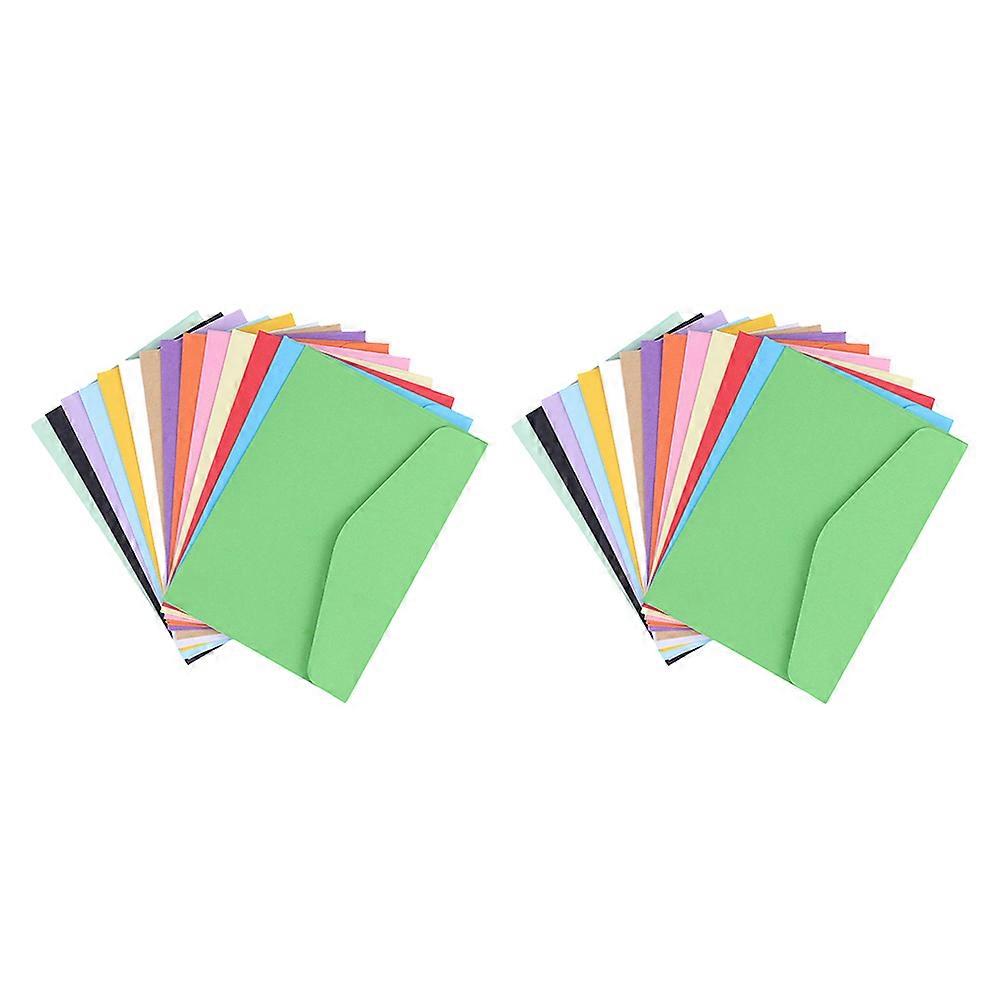Solid Color Envelope Letter Size Card Envelopes Assorted Color Coated Paper Daily Use 70Pcs