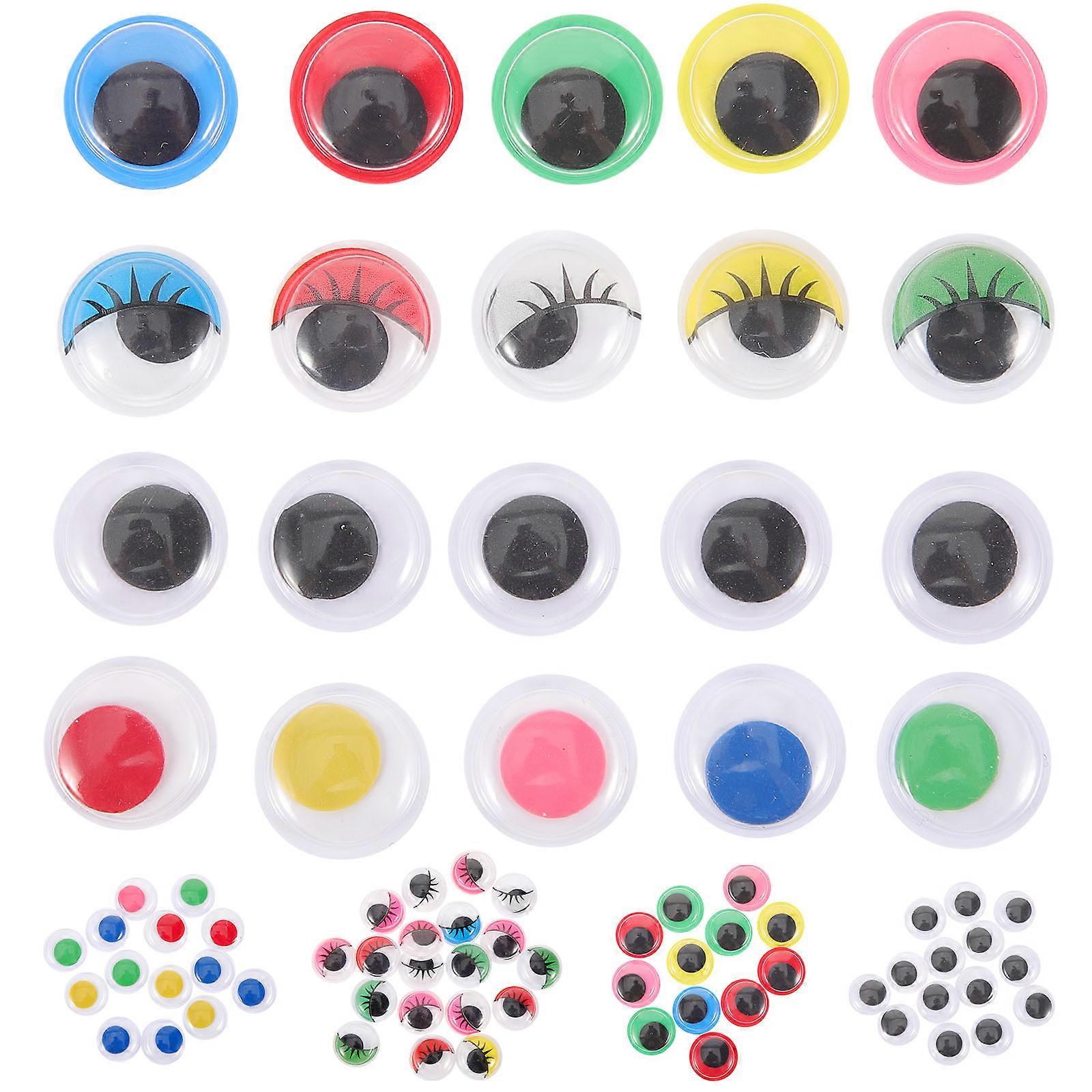 Fake Eyeballs Craft Diy Finishing Eyes Supplies for Doll Making Assorted Color Round Multi-Use 200Pack