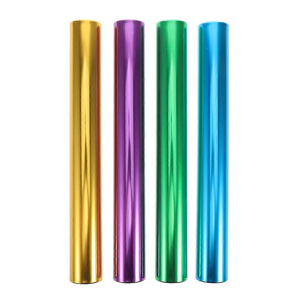 Relay Running Rods for Events Smooth Running Blue Aluminum Alloy Grip Stability 4Set