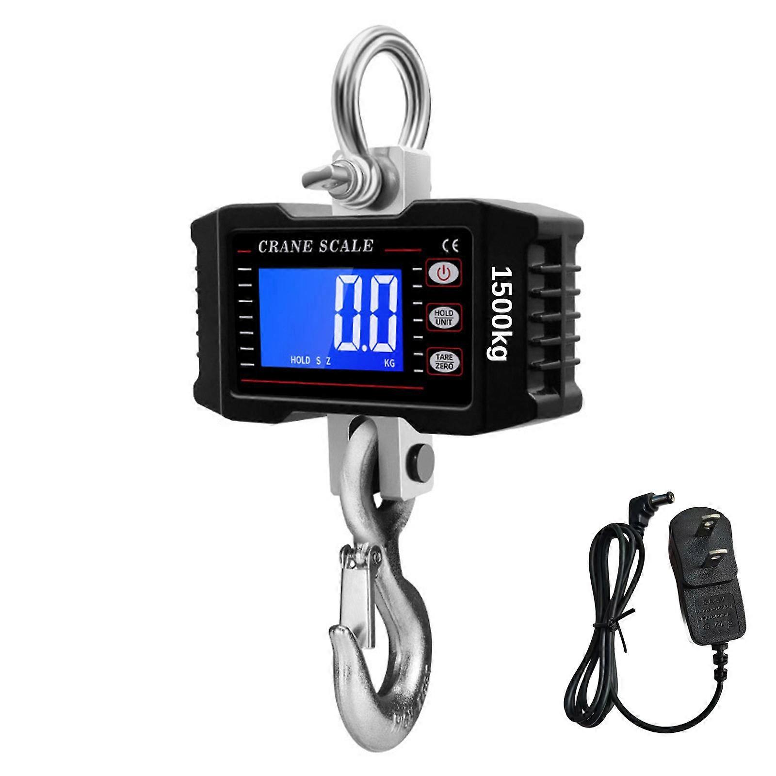 Functional Digital Cranes Scale 1000kg/1500kg Capacity Industrial Grades With Battery Monitor Measurement Instrument Multicolor