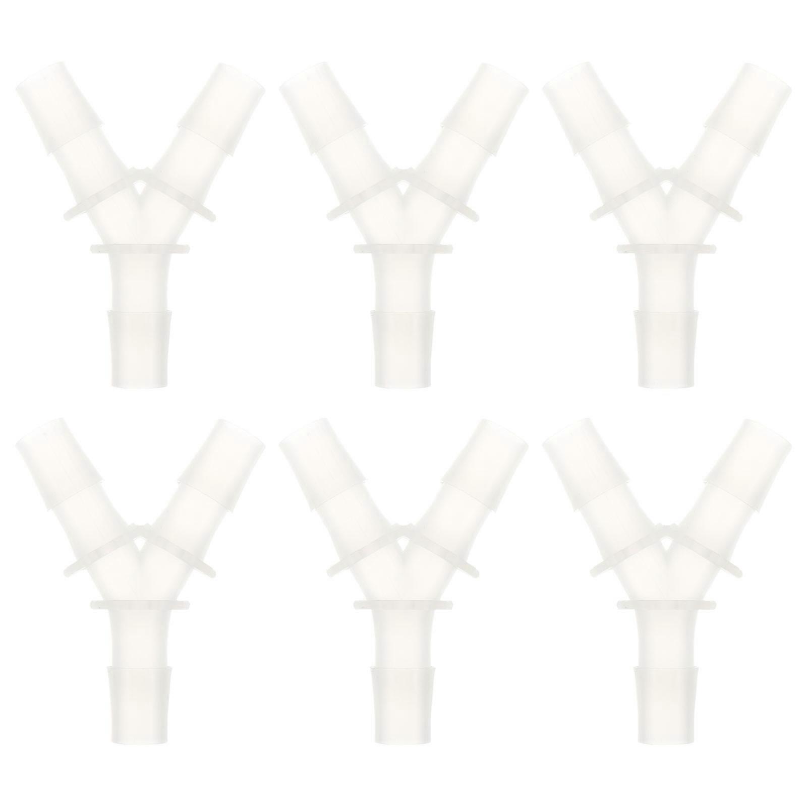 Y Shape Tee Connector Hose Barb Fittings Pipeline Connectors Watering System Connection 6Pcs