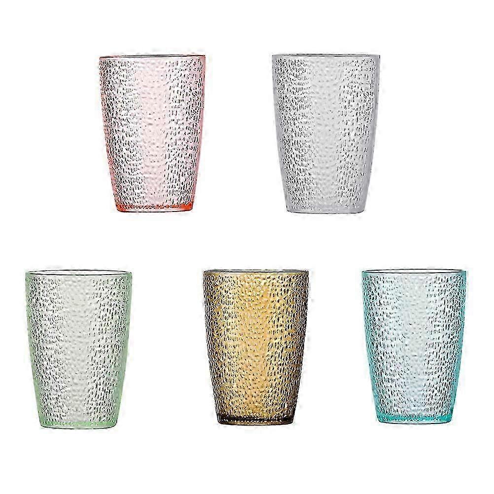 5Pcs Acrylic Clear Water Mug Stackable Beer Cup Drinking Cups Party Supplies
