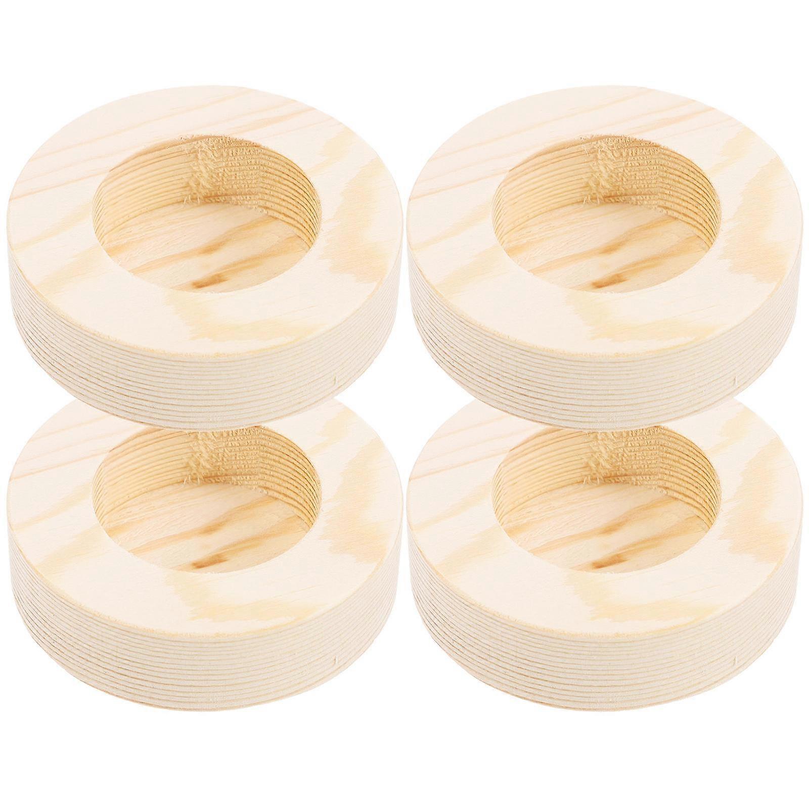 Essential Oils Storage Rack Wooden Tray Quick Access Avoid Collision For Home Users 6.7X6.7CM 4Pcs