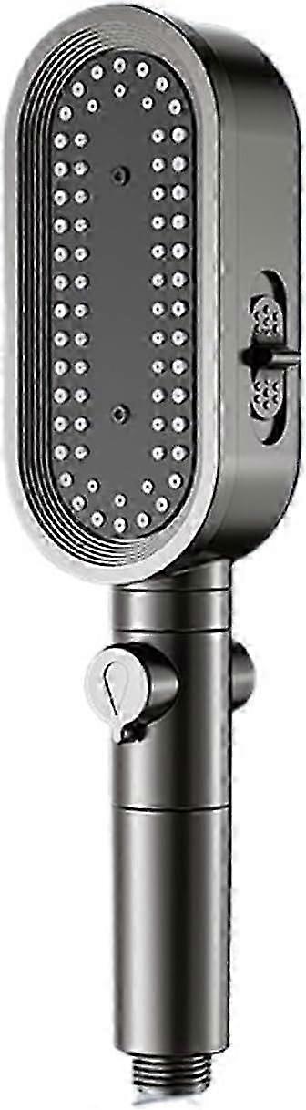 Set 3 Modes Shower Head (Color : Gray) Shower Head with Stop Button, High Pressure Shower Head, Built-in Filter, Bathroom Accessories