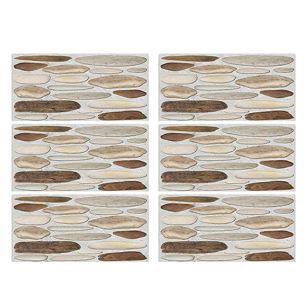 Oilproof Kitchen Wall Stickers 6 Sheets Decorative Peel & Stick Backsplash Protector for Stove, Reusable and Easy to Clean Tile Decals