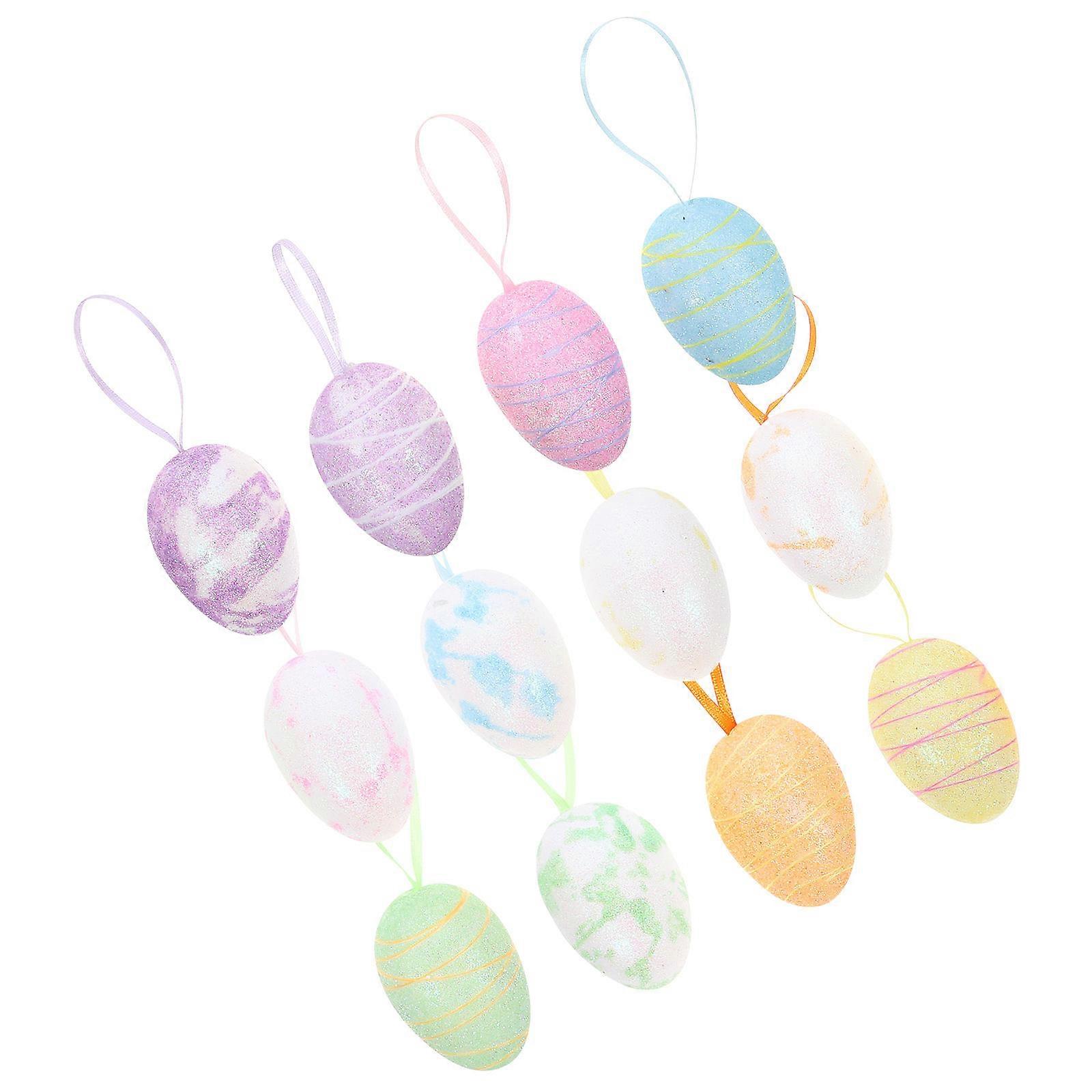 Decorative Ornaments For Small Tree Easter Fine Workmanship Reusable 12Pcs