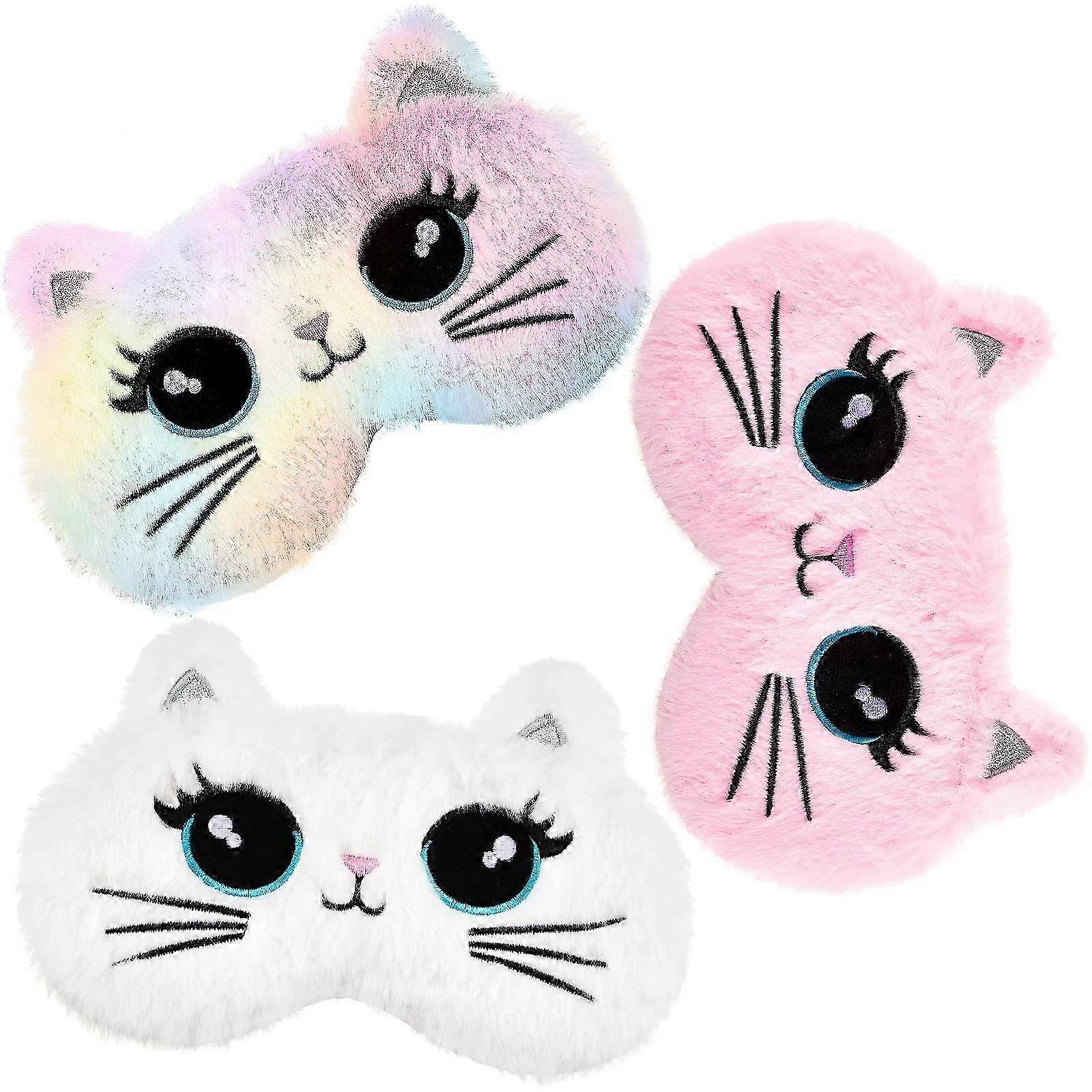 3 Pcs Plush Soft Funny Sleep Mask for Sleeping