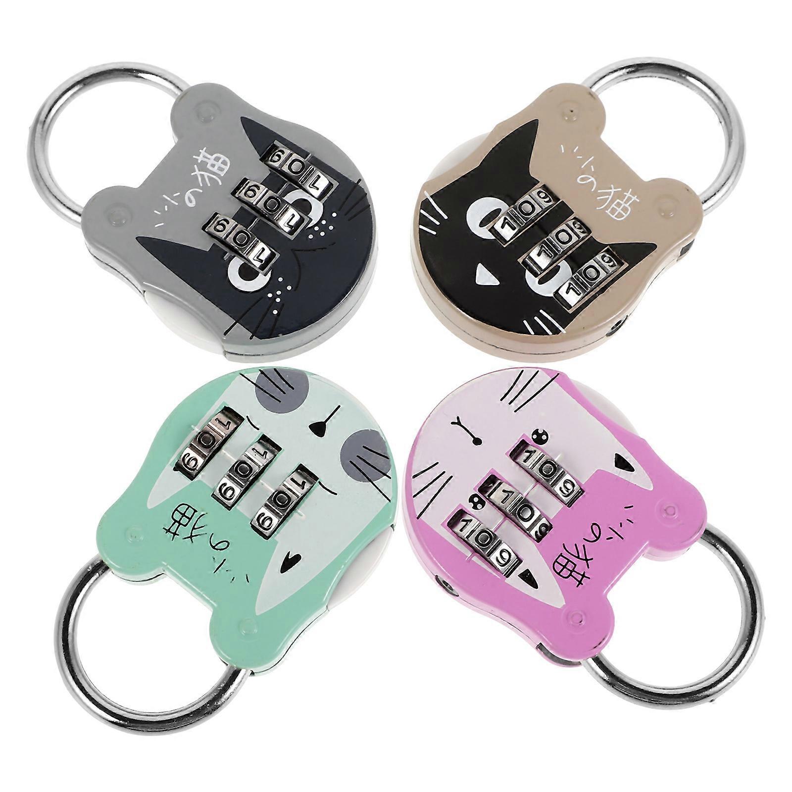 Digital Padlock Locker Lock Security Rust Proof Weather Resistant Blue 4Pcs