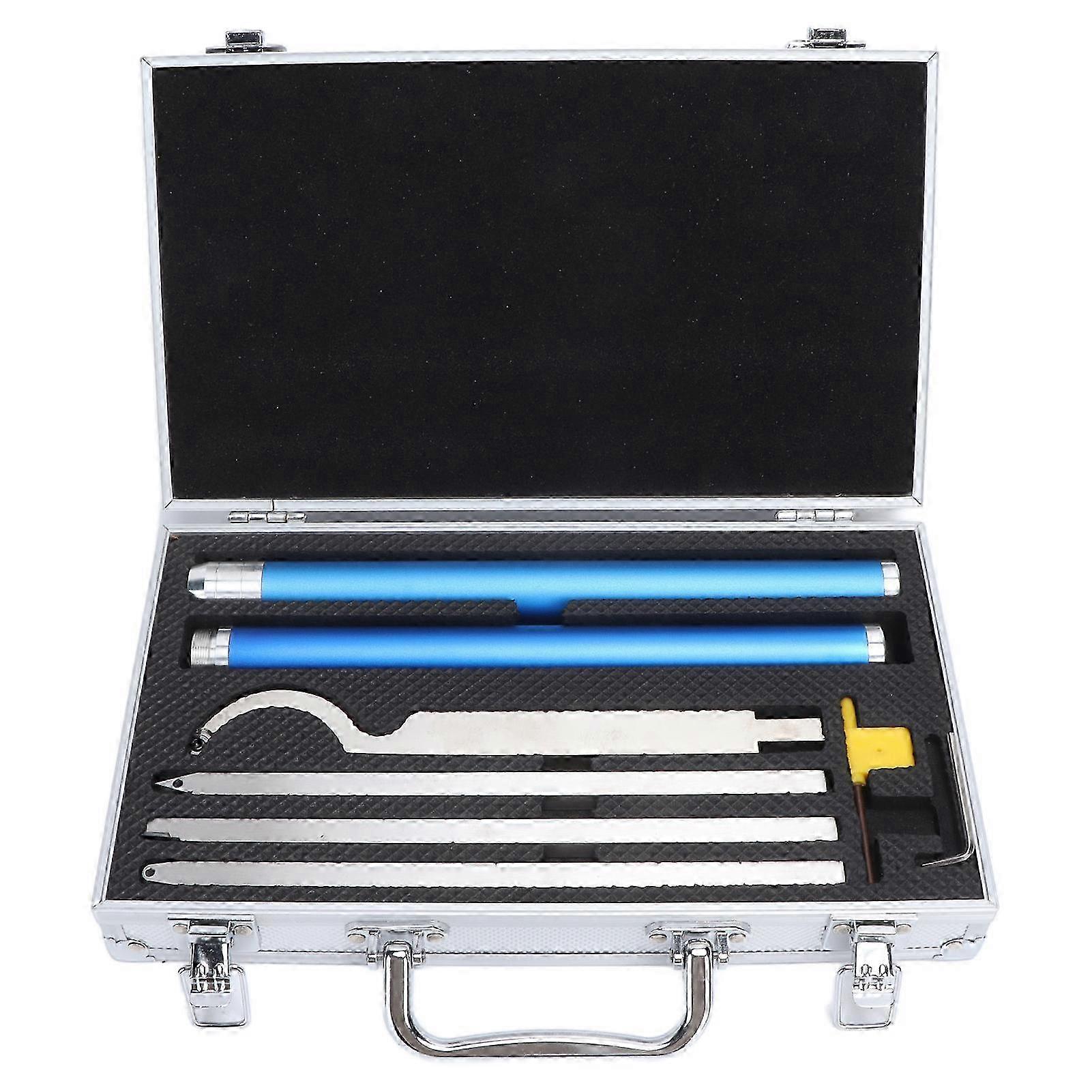 8 Pieces Wood Turning Tool Set with Stainless Steel Inserts and Handle Wrench for Lathe Use