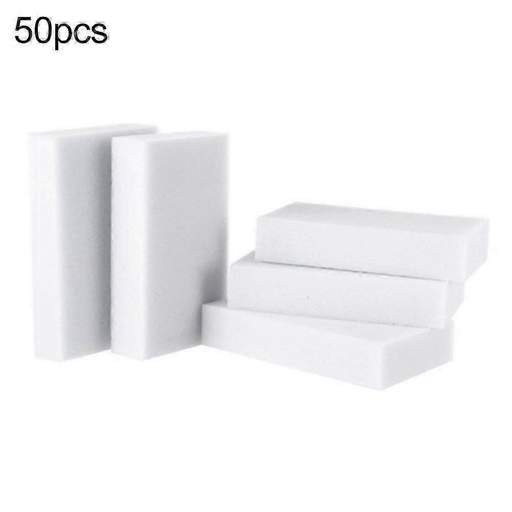 50Pcs Sponge Pad Eraser Dishwashing Cleaner Kitchen Bathroom Cleaning Tools