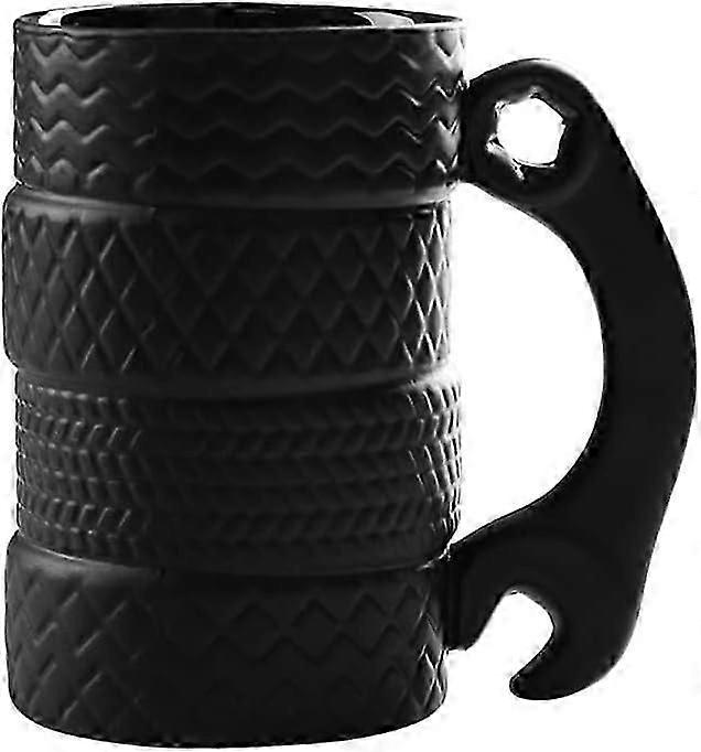 500ML Creative Tire Shaped Ceramic Mug Ceramic Wheel Coffee Mug 3D Mug Gift Mug