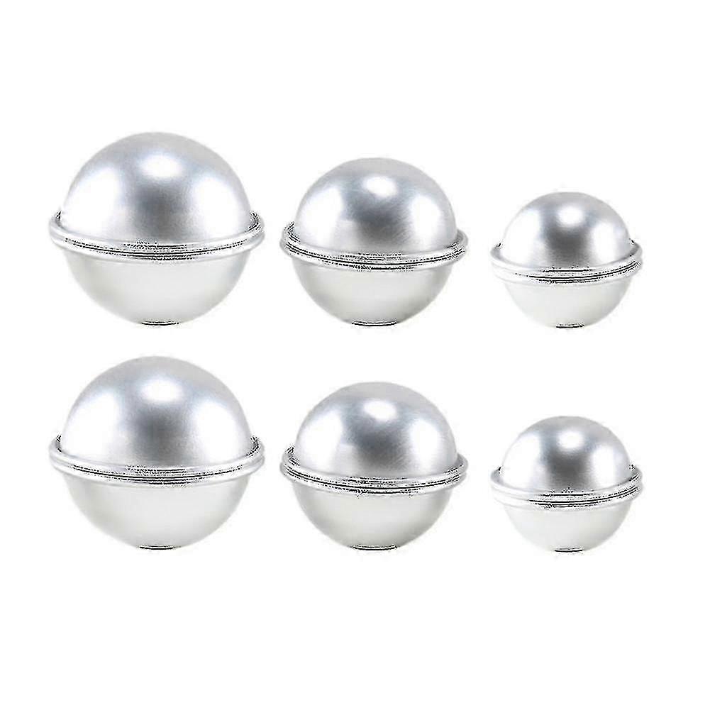6pcs DIY Bath Bomb Sphere Round Ball Molds Tool Supplies