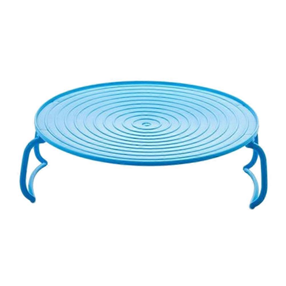 Rice Steamer Basket Multi Function Steaming Rack Cooking Dish Holder Blue 1Pcs