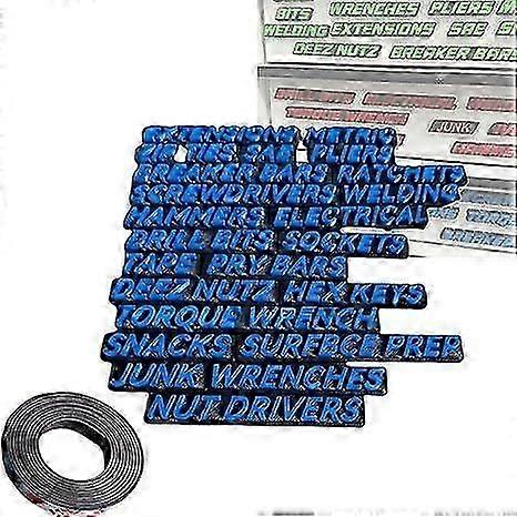 Toolbox Drawer Tags, 3D Magnetic Tool Box Organizer Labels,23PCS Reusable Toolbox Organization Stickers, Easy to Quick Identifying Tool Box Drawers