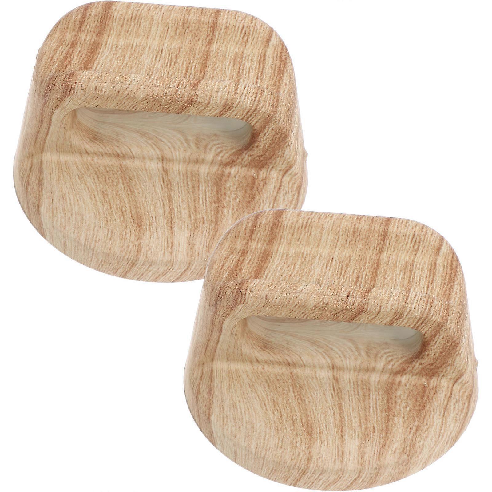 Wood Grain Pot Cover Handles Replacement Knobs for Soup Pots & Pan Lids Insulated, Heat Resistant Kitchen Accessories Set of 2