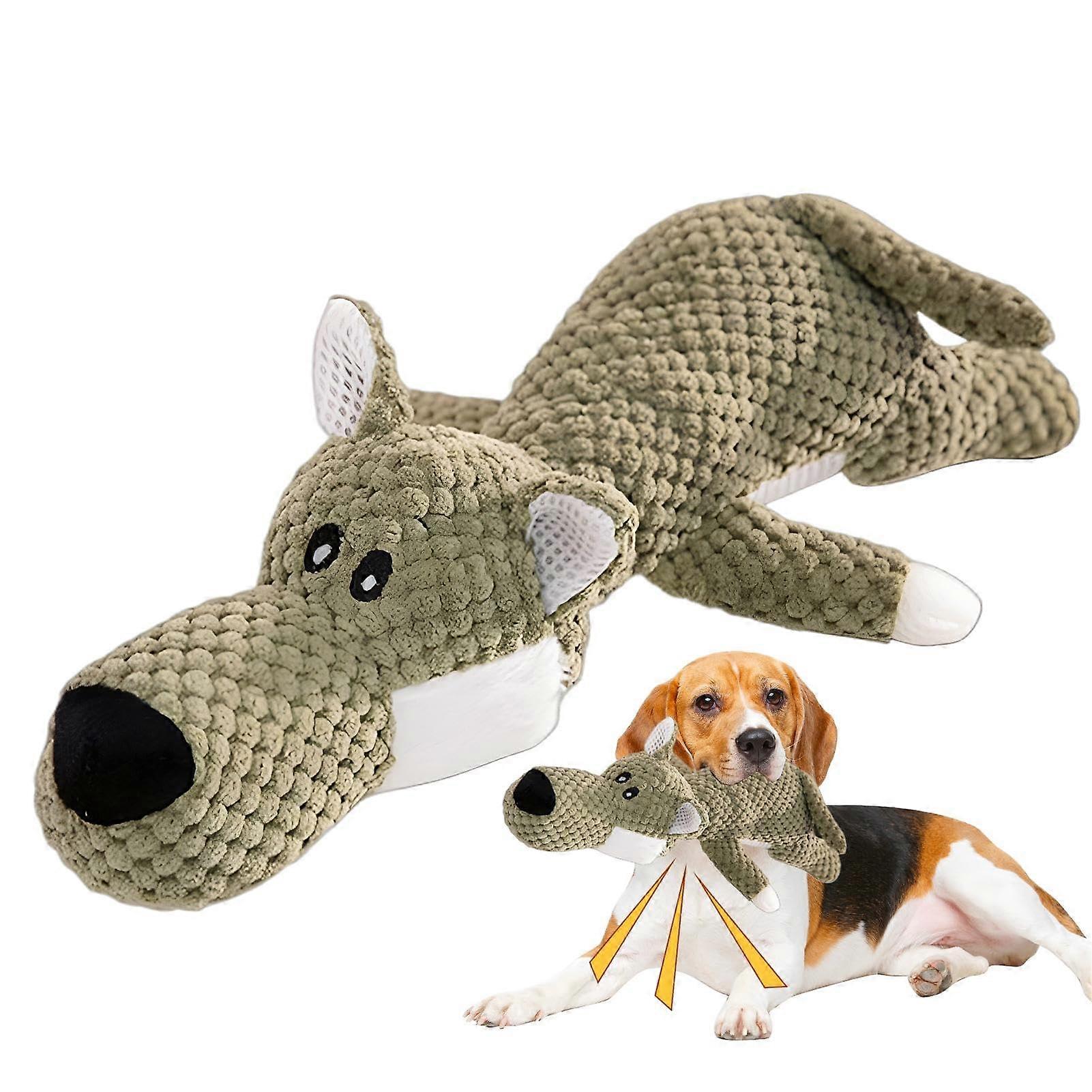 Squeaky Dog Toy, Squeaky Toy, Chew Toy for Dogs, Interactive Dog Toy, No Stuffing, Crinkle Plush Chew Toy, Easy to Use, Portable for