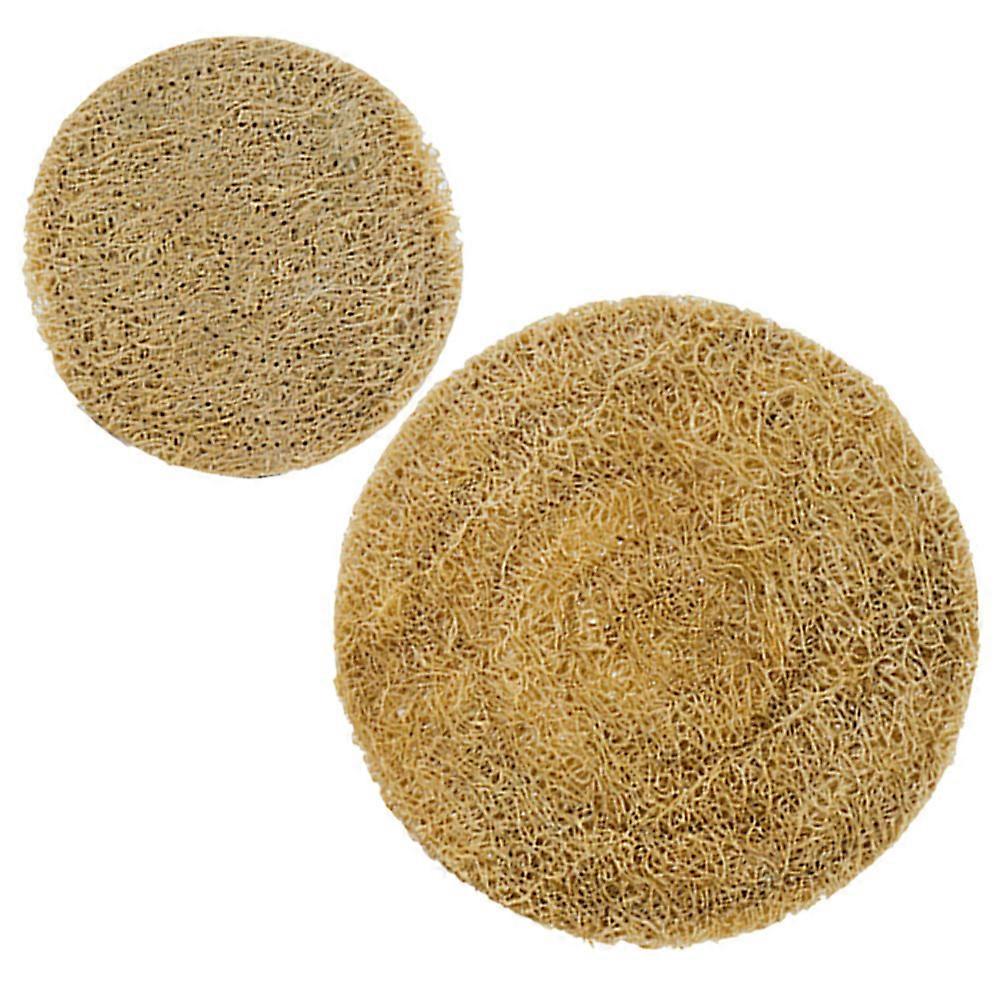 Anti-Scald Coasters Round Loofah Coasters Home Use Non-Slip Tabletop Decoration 2Pcs