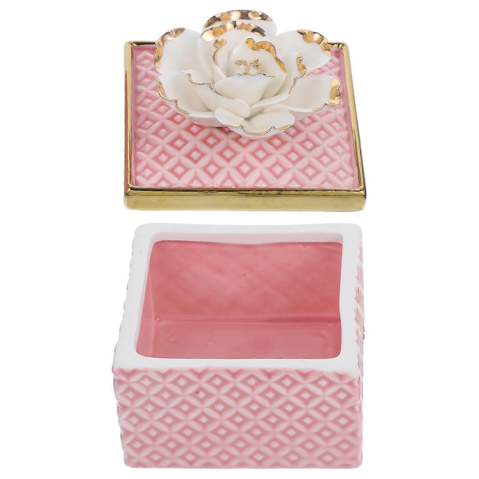Ceramic Jewelry Storage Box Moisture Resistant Wedding present 1Set