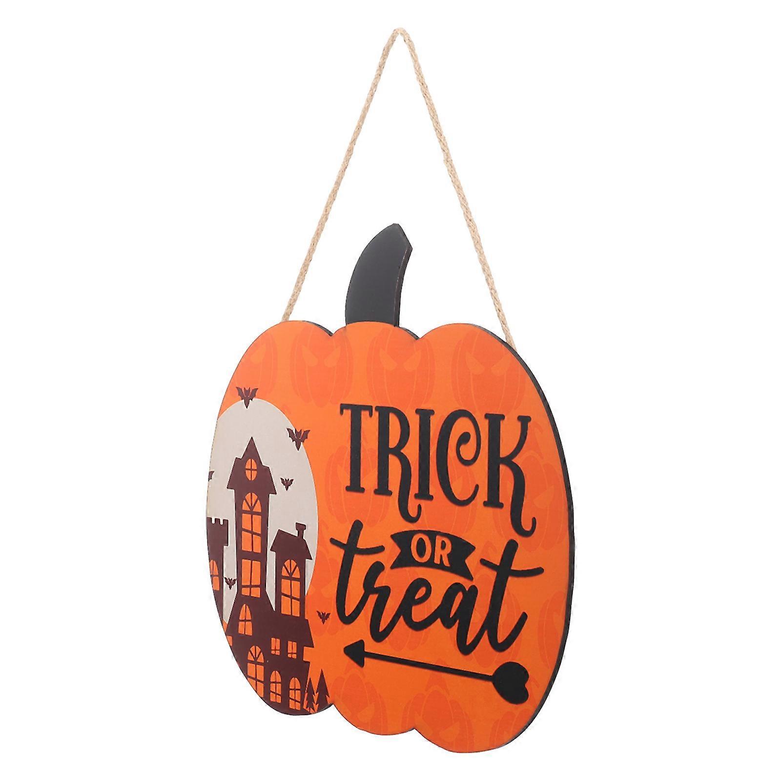 Front Door Sign Halloween Themed Hanging Sign Rustic Style Density Board 30X30X0.5CM Home Decor 1Pcs