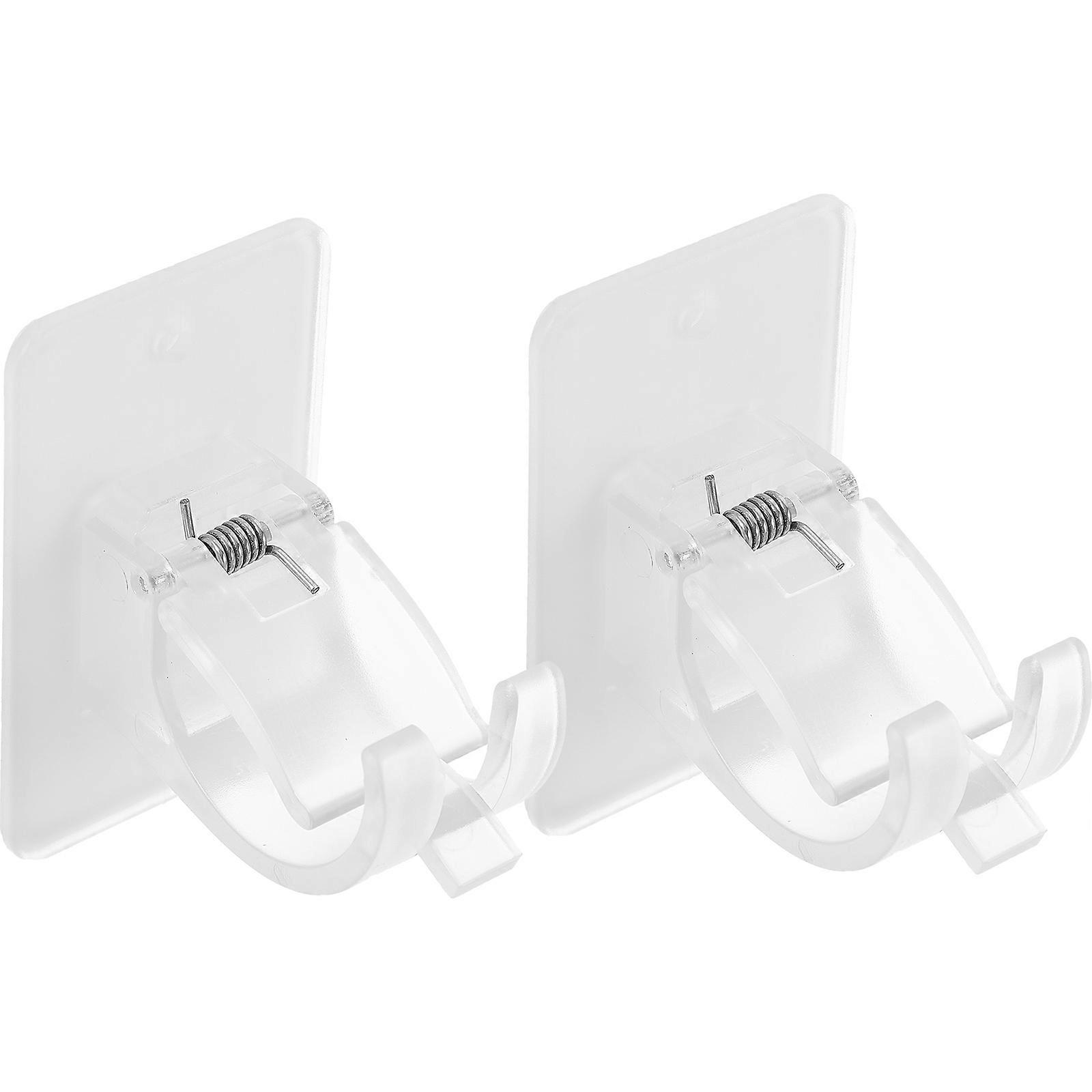 Crochets de rideau en plastique pour salle de bain, style moderne et simple, fixation murale, 3,1 × 2,5 × 1,9 po, lot de 2
