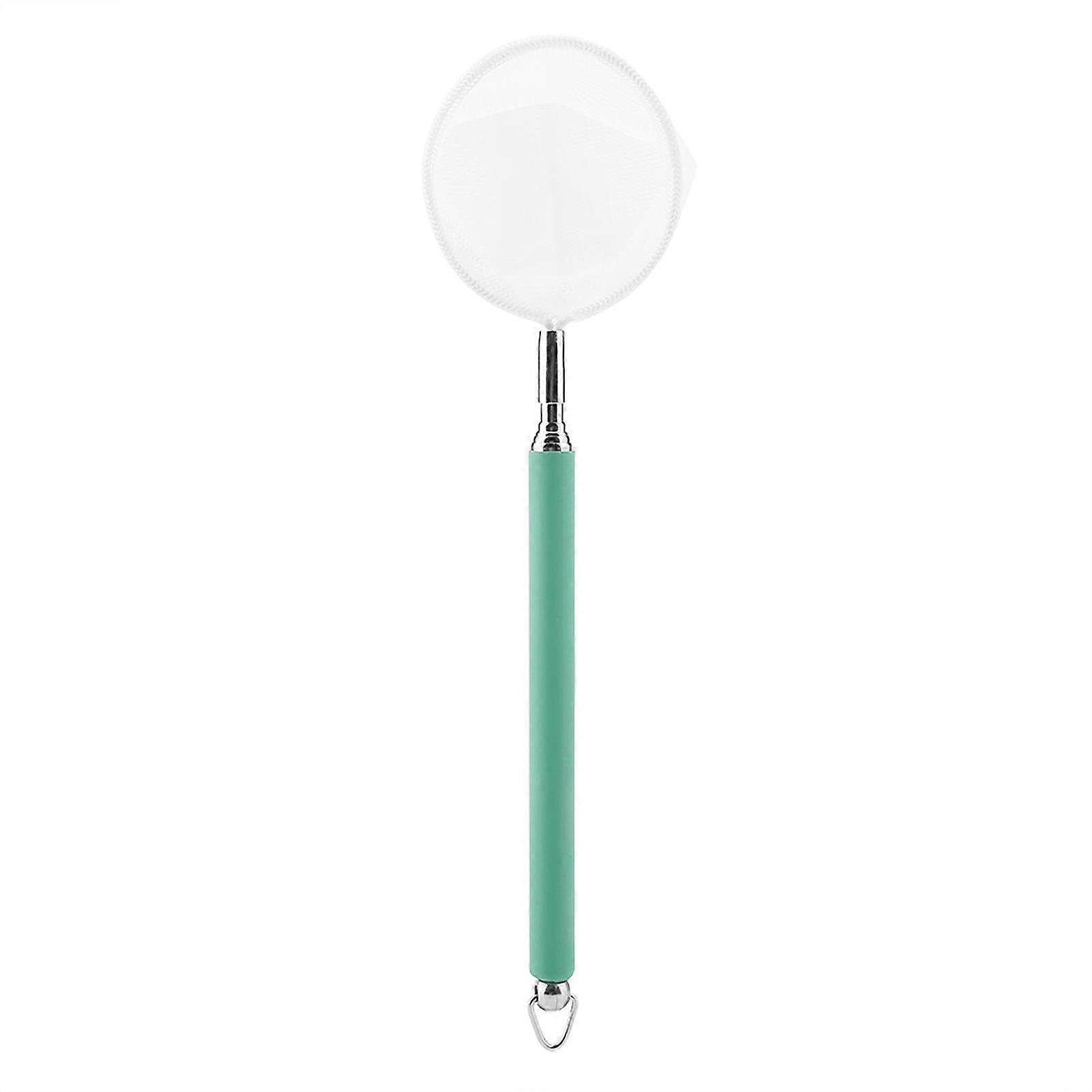 Extendable Telescopic Fish Shrimp Skimming Net for Aquarium Fish Tank Pond (Green Round)