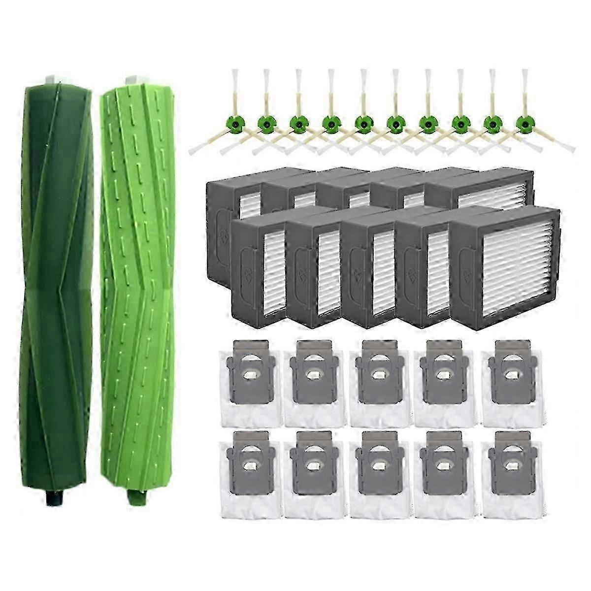 Replacement Spare Parts for Robot Vacuum Cleaner with Main Brush, Side Brush, Hepa Filter, and Dust Bag Suitable for Certain Brands