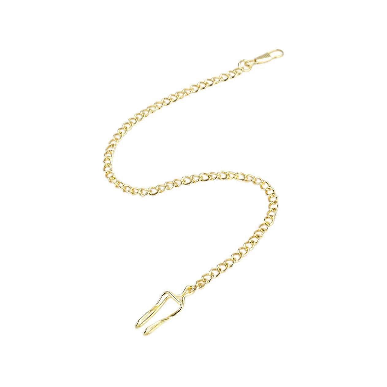 Golden Pocket Watch Chain Elegant Timeless Design Keyring Robust Stylish Gift