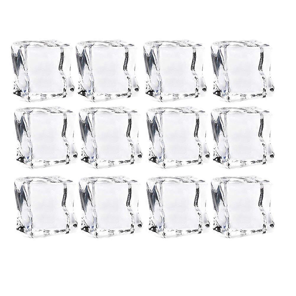a polished and professional product description based on your input:
**48 Pcs Reusable Transparent Acrylic Fake Ice Cubes – Perfect for