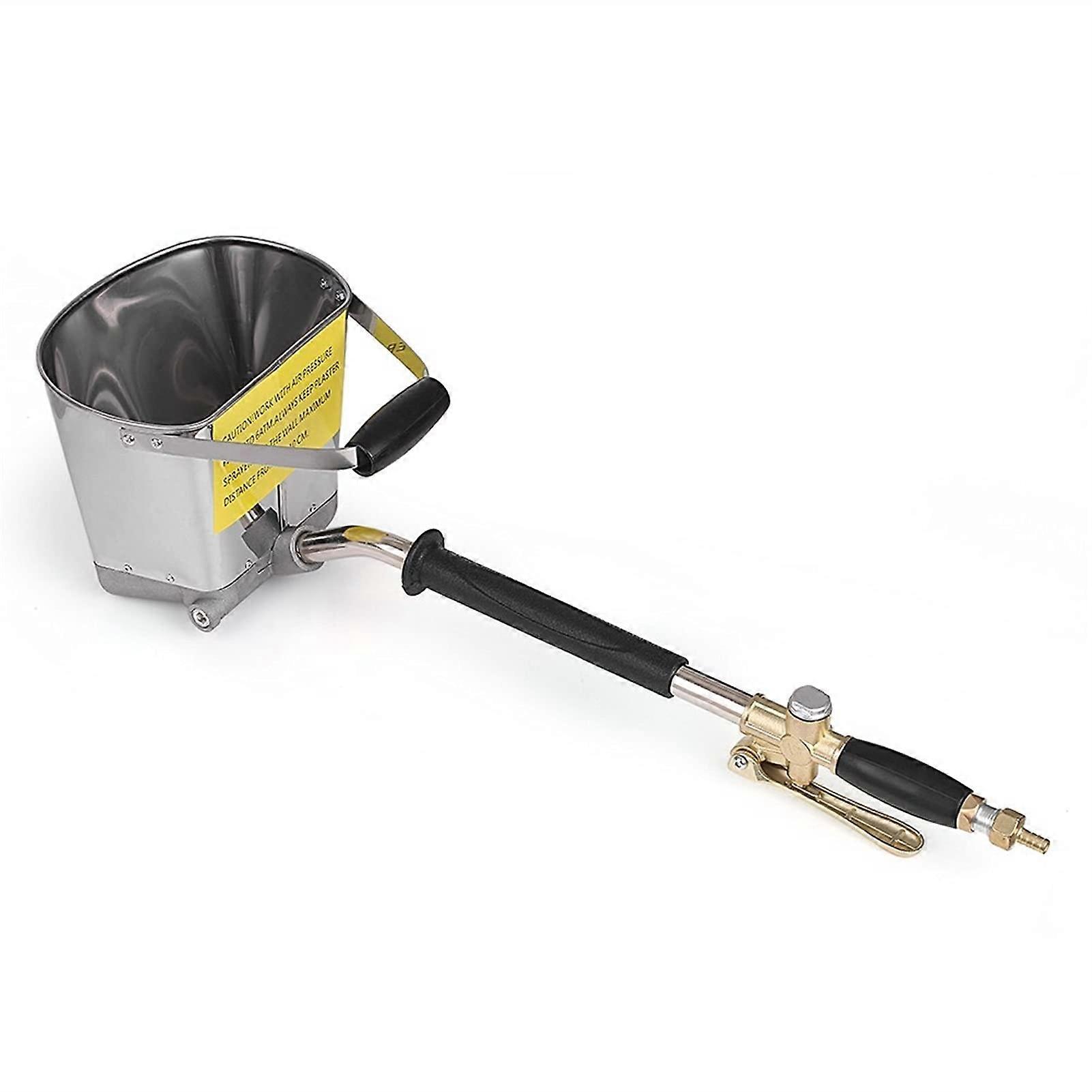 Spray Gun for Wall Painting, 64cm Cement Mortar Hopper Gun, High Efficiency Render Sprayer for Plaster and Stucco