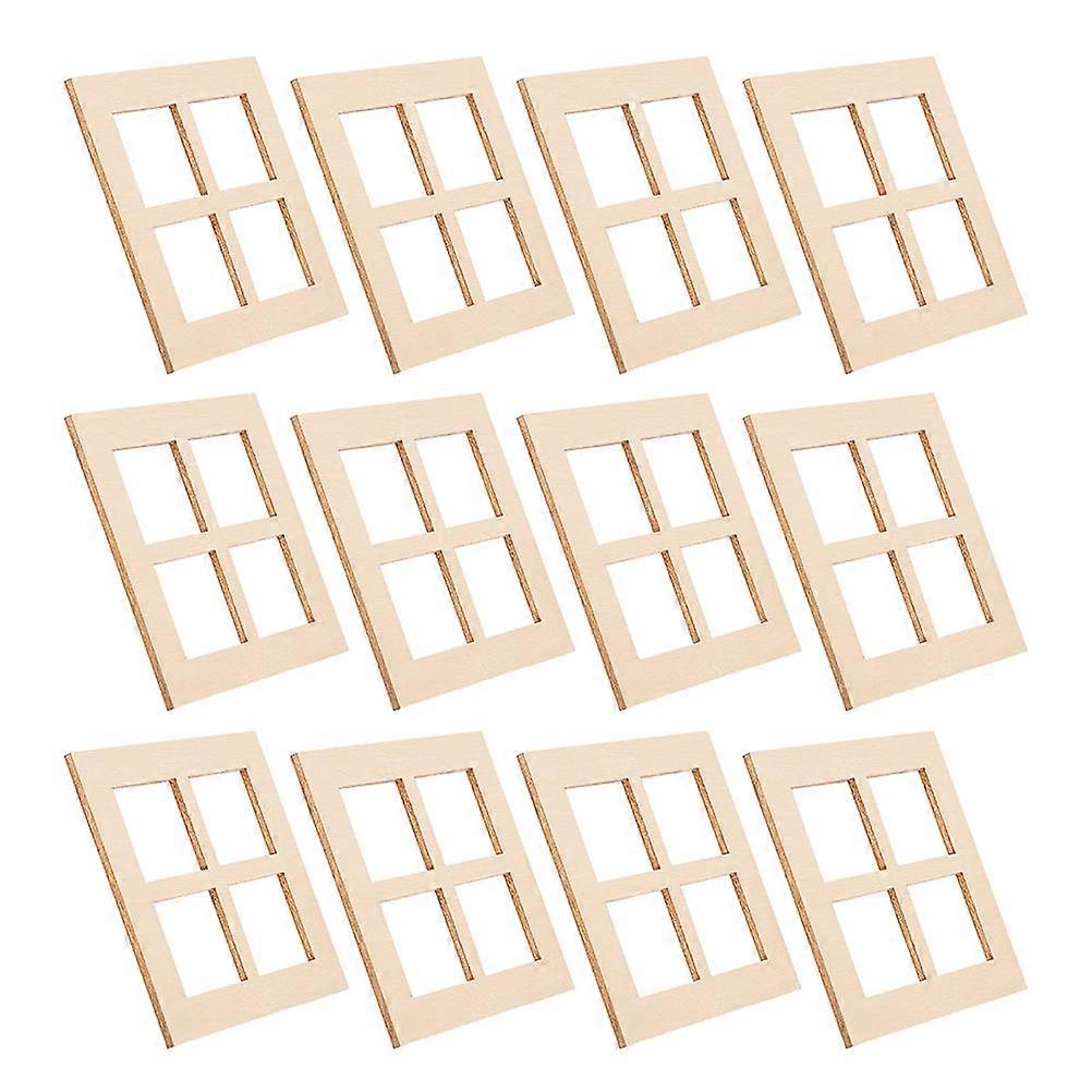 20pcs Scale Dollhouse Decor Tiny House Windows for Crafts, Home Office Ornaments, Miniature Accessories for Creative Design