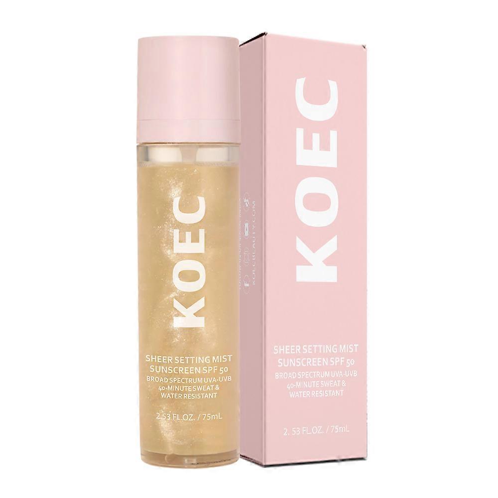 1-3Pcs Sunglaze Sheer Setting Mist with SPF50 Sunscreen, Broad-Spectrum Fast-Absorbing Moisturizer, for Summer Outdoor