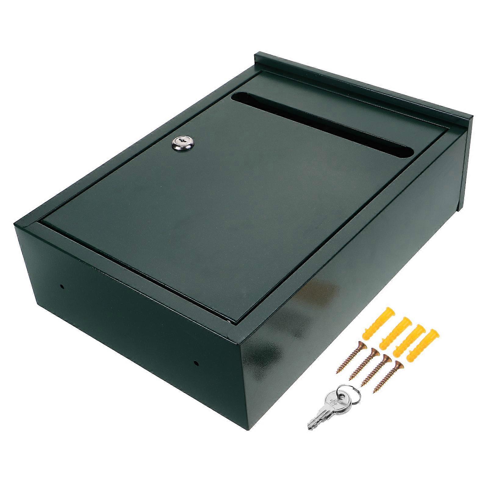 Wall Mount Lockable Letter Box with Security Lock, Durable Lightweight Mailbox for Indoor Outdoor Use, Reusable Suggestion and Complaint Box for