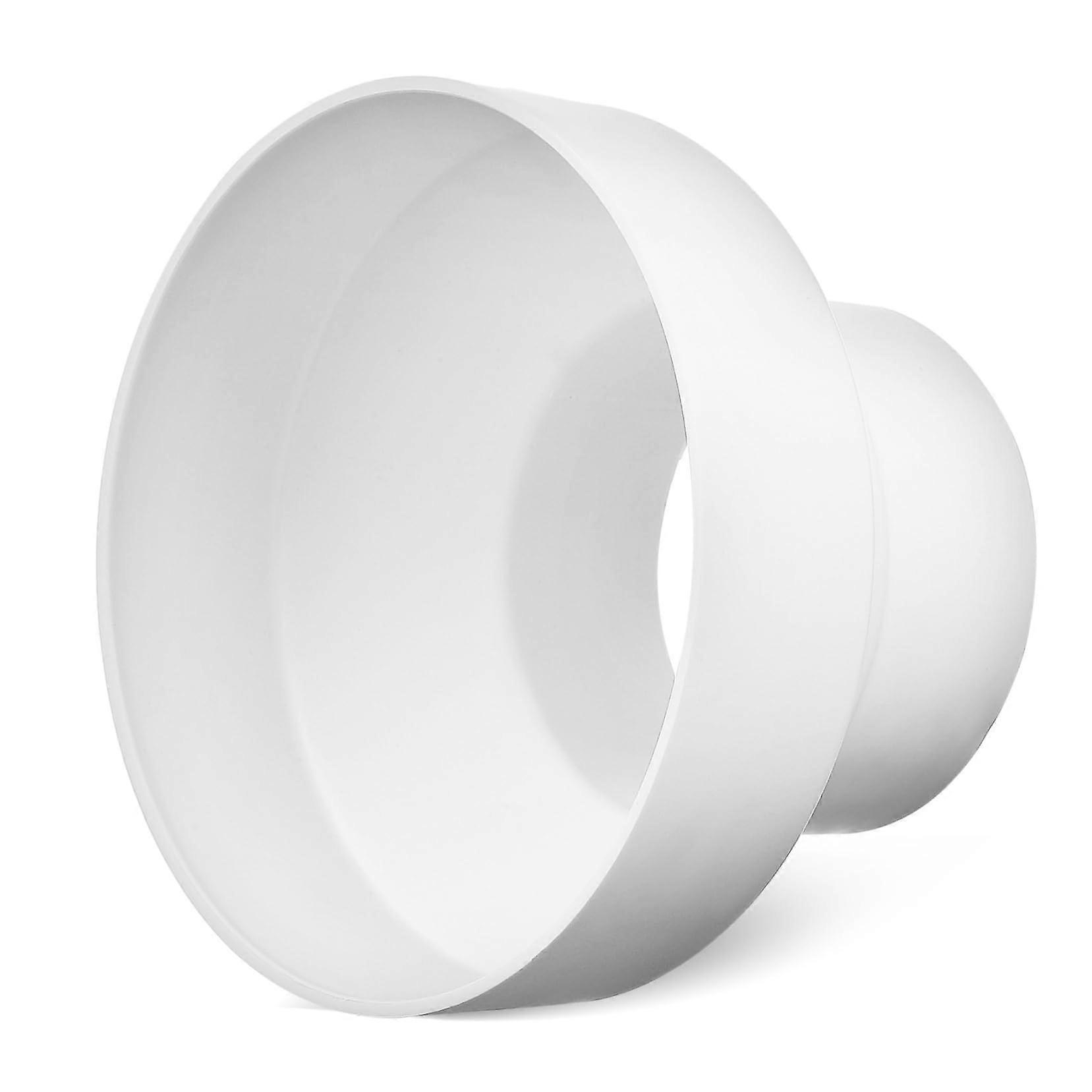 Exhaust Pipe Connection Duct Connector, Ventilation Hose Adapter, Exhaust Gas Reducer, AC Vent Connection, Plastic White, 15.6 x 10.8 x 10.8 cm