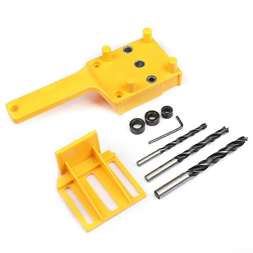 Woodworking Drill Bit with Self-Centering Doweling Jigs 6/8/10 mm for Easy Hole Positioning and Adjustable Locator Tool