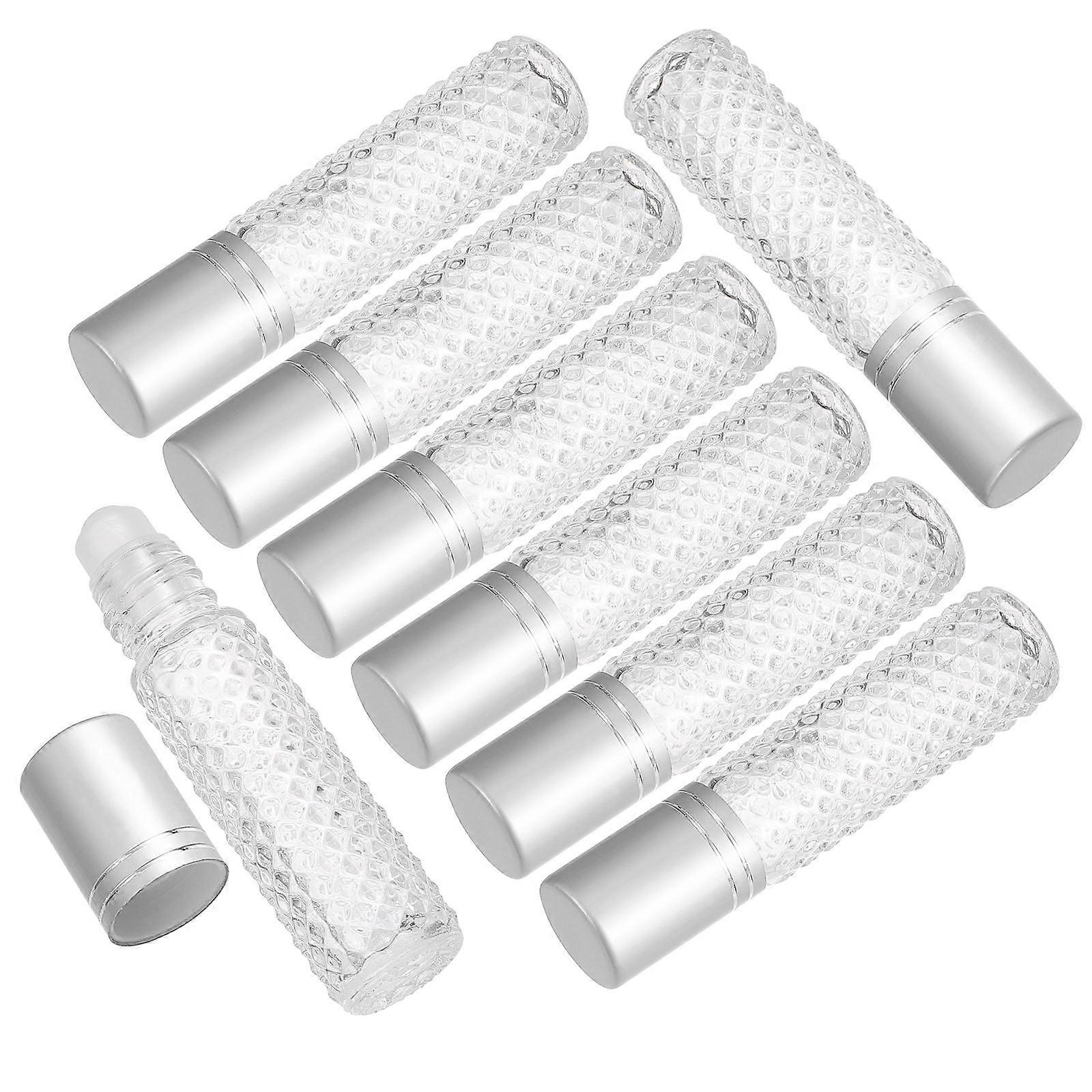 8 Refillable Glass Roll On Bottles for Essential Oils & Perfumes – Leak Proof Travel Design for Aromatherapy, Ideal for Friends and Family