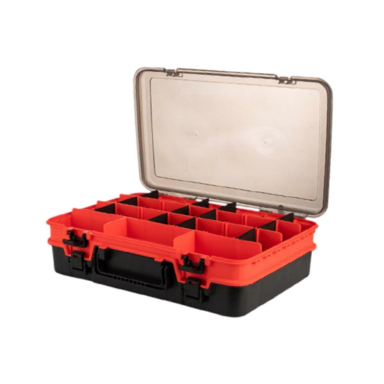 Köder Aufbewahrungsbox Tackle Container für Süßwasser Angelzubehör, Orange, Wasserdicht und Robust, Ideal für Angler