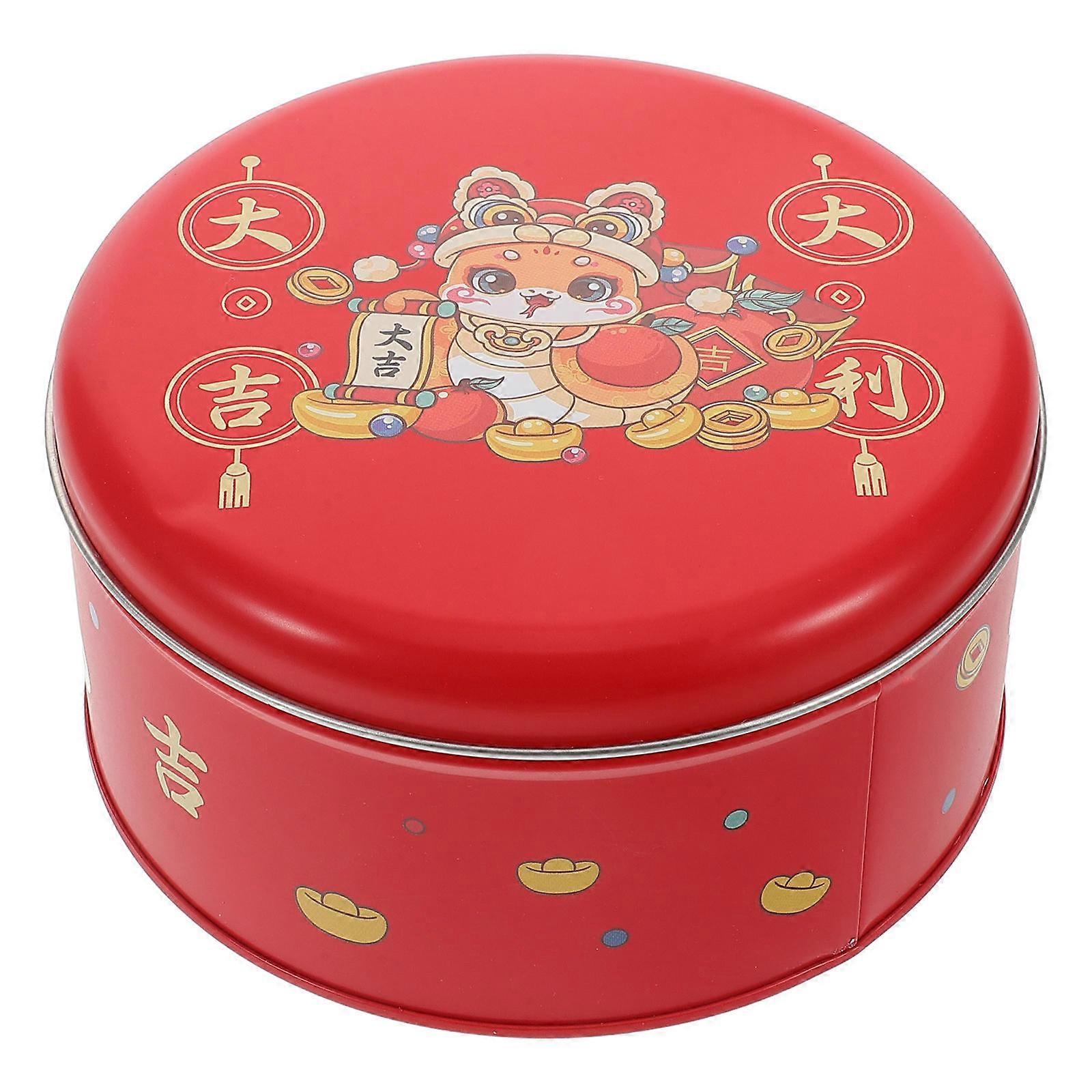 It seems you're referring to a product description for a **Chinese Snake Year decorative tin box**. These types of tins are often released as **