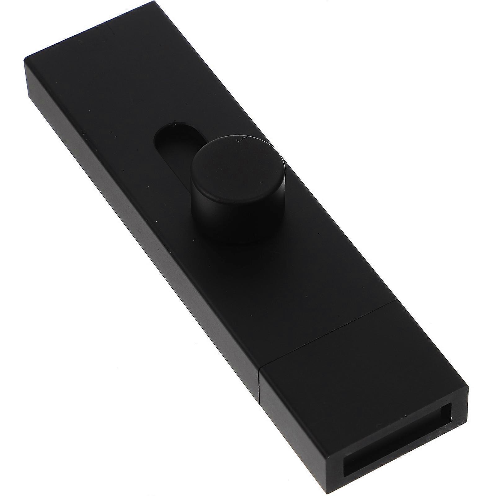 Slide Door Locks Sliding Door Security Rectangular Black 4 Inch for Cabinets Office Use 1Pack