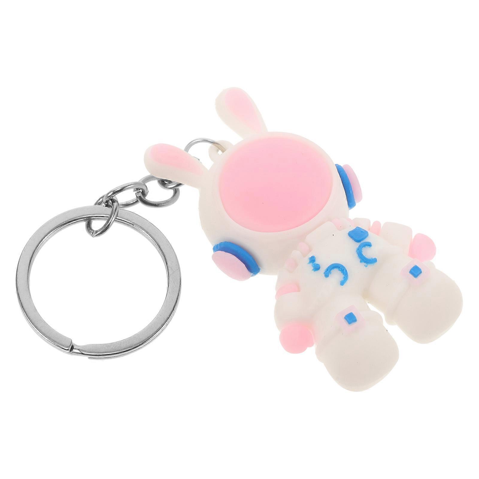 Adorable Rabbit Keychain Pendant Multi Color Decorative Hanging Ornament for Car Accessories 1 Piece