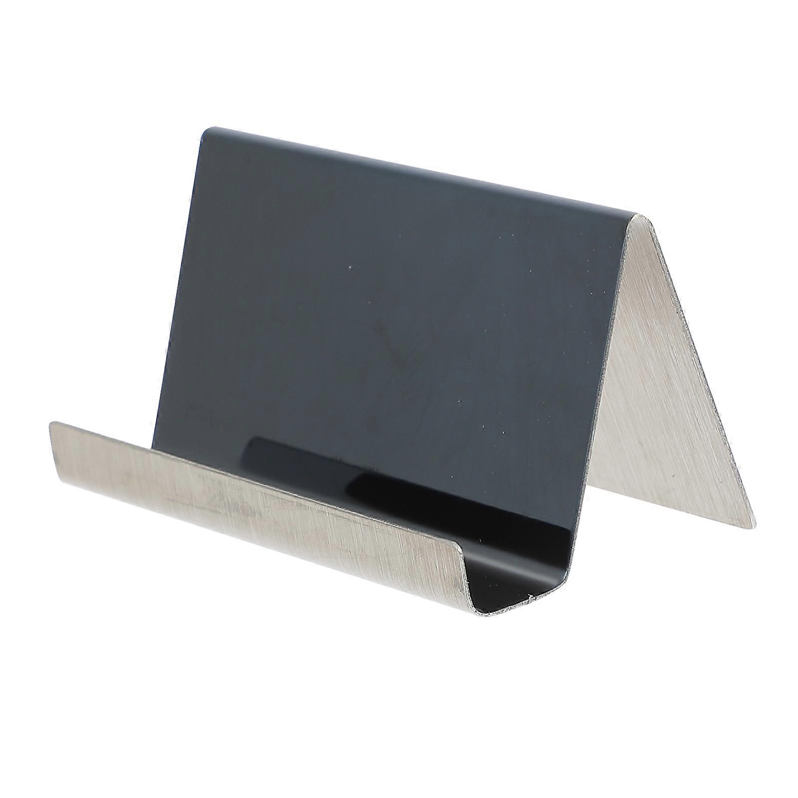 Desktop Business Card Stand Rectangular Simple Design Phone Holding Professionals 1Pack Steel