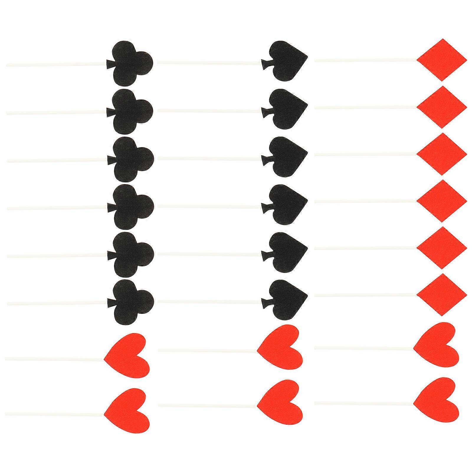 24Set Cupcake Toppers For Birthday Party Rectangular Shape Creative Food Decoration