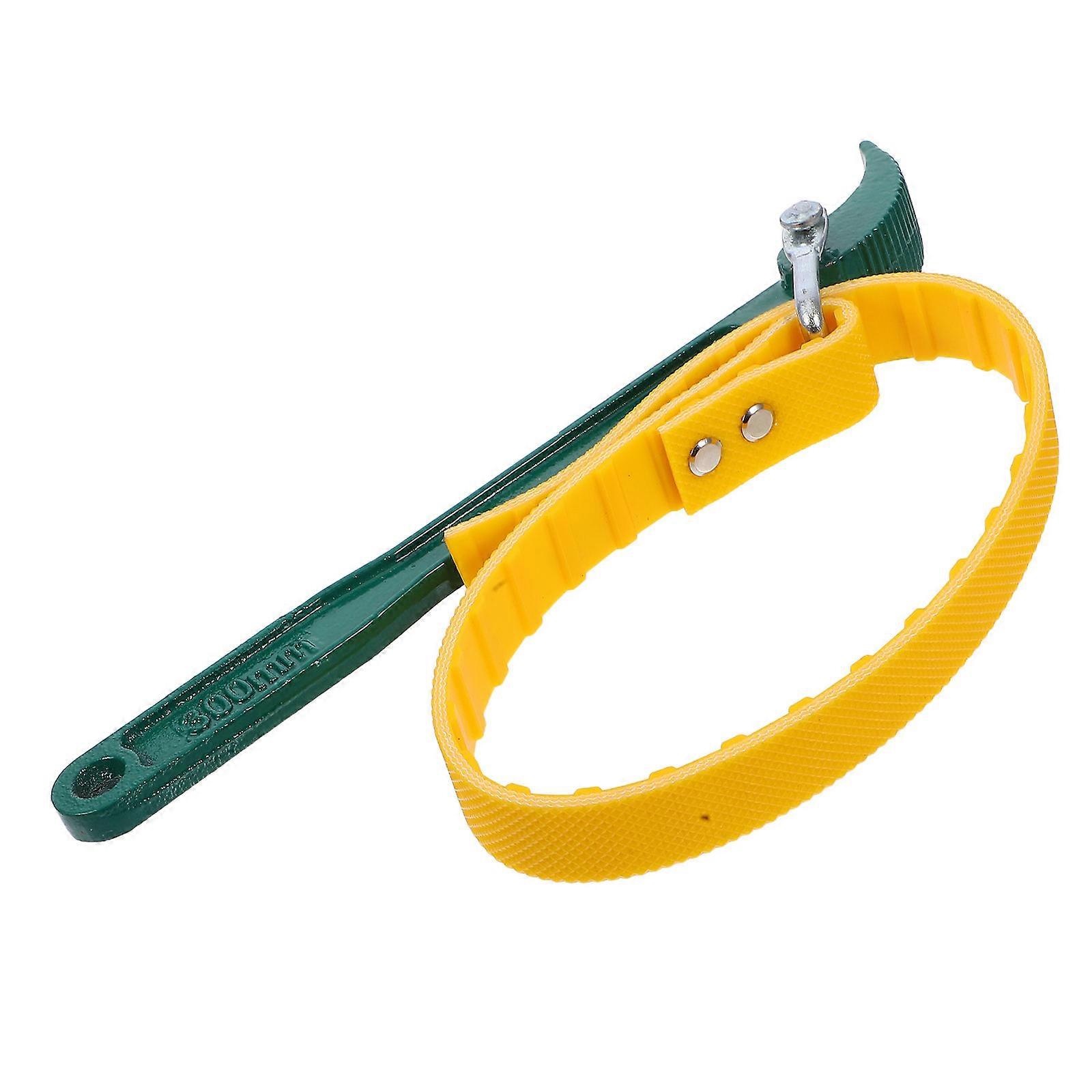 Strap Wrench Plastic And High Carbon Steel Water Filter Removal Tool For Professional Mechanics Green Color 10.4×2.8×1in Adjustable Strap 1Pcs
