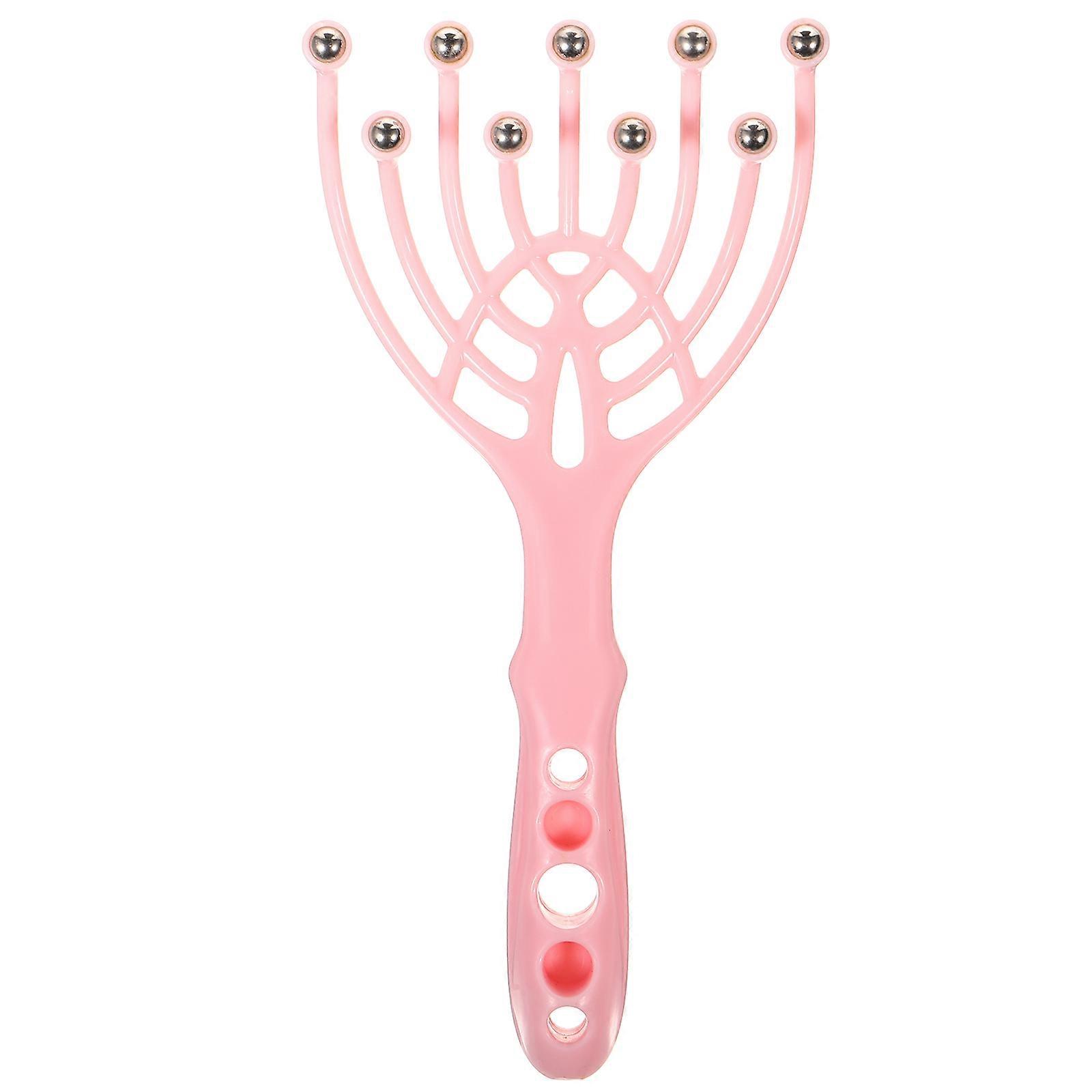 Portable Handheld Scalp Massager with Plastic Claws for Manual Head Massage 1 Set Steel Massager Tool